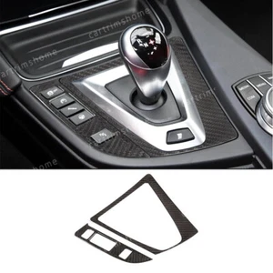 Real Carbon Fiber Central Console Gear Shift Trim For BMW M3 M4 F80 F82 2014-18 - Picture 1 of 11
