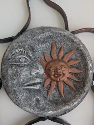 Arte de parede celestial 3D sol lua estrela em forma de metal antropomórfico decoração México - Imagem 1 de 4