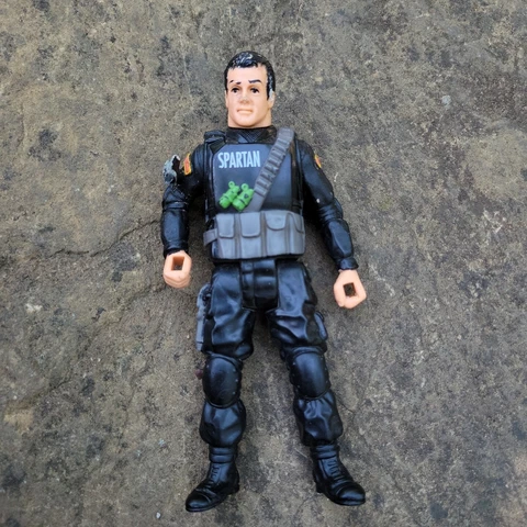 Vintage 1993 John Spartan Warner Action Figure Sylvester Stallone Demolition Man Cover