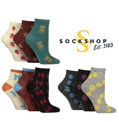 Calcetines tobilleros Pelerine estampados de bambú suave corte bajo corto SOCKSHOP 1 par para mujer Foto 1 de 4