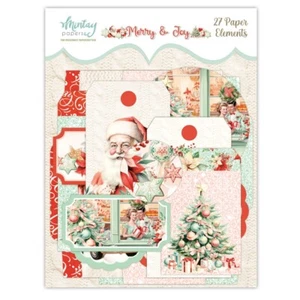 Mintay Fröhliche & Freude Etiketten Papierelemente, Verzierungen Weihnachten Sammelalbum Papier - Bild 1 von 2