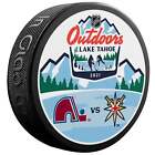 2021 rondelle de hockey de collection en duel extérieur lac Tahoe - avalanche vs or