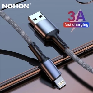 NOHON USB Cable Voor iPhone (zwarte - grijs) 1 meter - Afbeelding 1 van 5