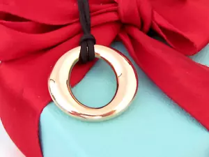New Tiffany & Co 18K Yellow Gold Peretti Sevillana Pendant Necklace Box Pouch 16 - Picture 1 of 5