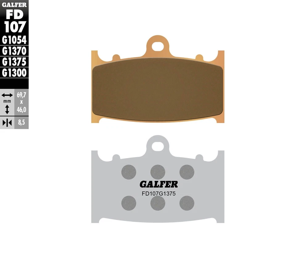 Galfer 1375 Performance/Track Day Brake Pads Front FD107G1375 - Image 1 of 1