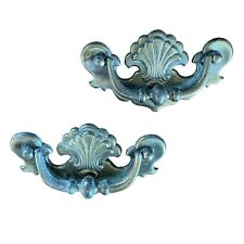 Set of 2 Heavy Patina  Drawer Pulls Hardware Steampunk 5.75 inches across