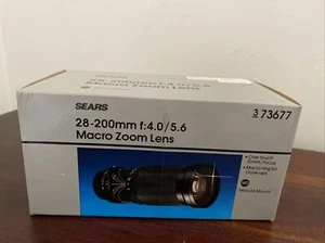 Vintage SEARS 28 to 200mm f4.0/5.6 Macro Zoom Lens Minolta Mount New - Picture 1 of 6