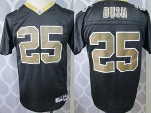 New Orleans Saints Shirt Youth Boys XL Black NFL Football Jersey Reggie Bush #25 - Picture 1 of 12
