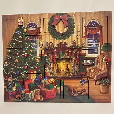 Byers’ Choice Ltd. Traditions Christmas 2003 Fireside Advent Wooden Calendar Box - Image 1 of 4