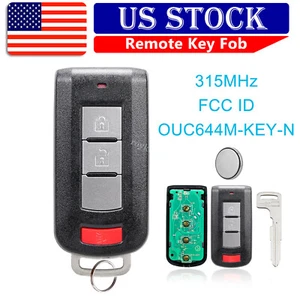 Replacement Key Fob for Mitsubishi Outlander 2014 2015 2016 2017 2018 2019 2020 - Picture 1 of 7