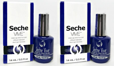 2 x Seche VIVE - мгновенный гель эффект ногтей верхнее покрытие 0,5 унц/14 мл - Изображение 1 из 2