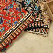 Vintage Ethnic Cotton Linen Fabric Floral Dress Table Cloth Upholstery By Metre