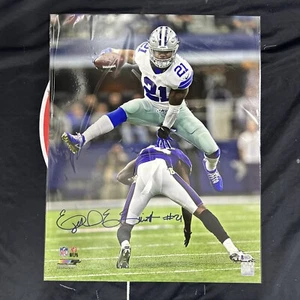 Ezekiel Elliott Dallas Cowboys Signed 16x20 Photo Autographed BAS Certified COA - Picture 1 of 5