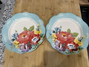 2 Brand New Pioneer Woman Sweet Romance Blossoms 11" Dinner Plates! - Picture 1 of 6