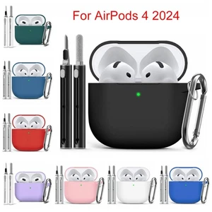 Dustproof Earphone Case with Cleaner Kit Charging Box Shell for AirPods 4 - Picture 1 of 16
