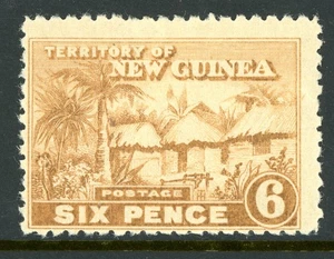 British Colonies 1928 New Guinea 6¢ Light Brown Sc #7a Mint S556 - Picture 1 of 6
