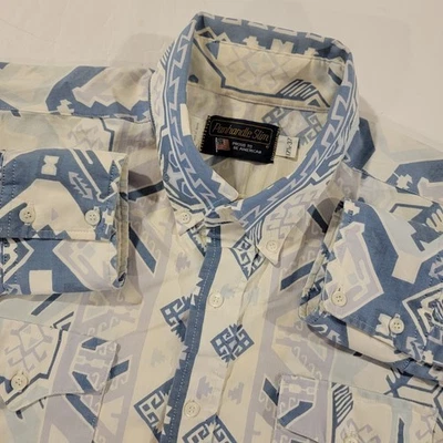 Panhandle Slim Western Shirt Mens 17.5 XL  Aztec Southwestern Vintage Button Dow - Image 1 of 4