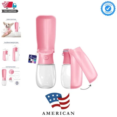 Garrafa de água portátil para cachorros 12 oz - À prova de vazamentos e sem BPA para aventuras ao ar livre - Imagem 1 de 4