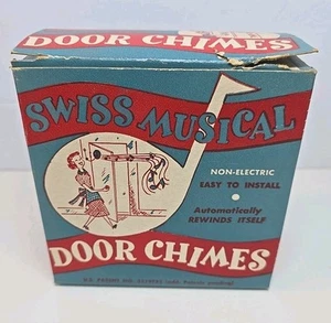 Vintage Swiss Musical Door Chimes-"I Left My Heart In San Francisco" 1950's New - Picture 1 of 2