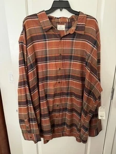 Tejido Mutual Para Hombre Franela Abotonada Cuadros Talla 5xlt Nuevo Con Etiqueta - Imagen 1 de 3