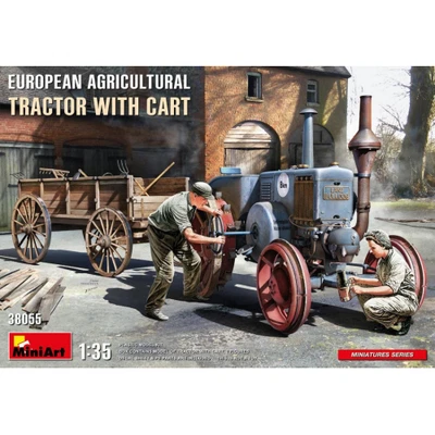 EUROPEAN AGRICULTURAL TRACTOR WITH CART KIT 1:35 Miniart Kit Art.Vari Modellino  - Immagine 1 di 4