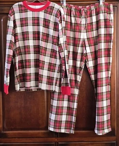 Hanna Andersson Pyjama Set ROT kariert 2-teilig Oberteil Gr. L Hose XLWamen - Bild 1 von 4