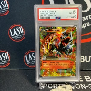 2015 Pokémon -  XY Breakthrough - M Houndoom EX 22/162 - PSA 8 - Picture 1 of 2