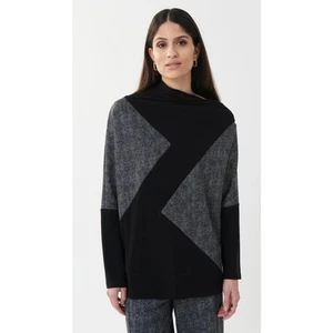 Joseph Ribkoff  black/ gray Color-Blocked Top Style - 223043, size 14 - Picture 1 of 9