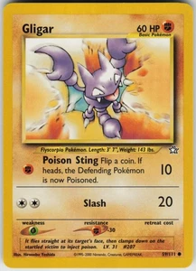 Pokemon TCG Gligar 059/111 Neo Genesis Common card Unlimited LP - Picture 1 of 2