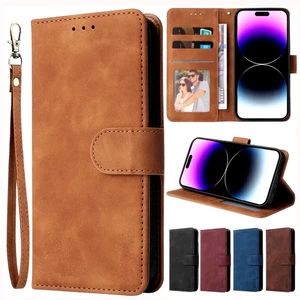 COVER CUSTODIA A PORTAFOGLIO LIBRO PER IPHONE 17 16-11 PRO MAX TESSERE MAGNETICA - Foto 1 di 14