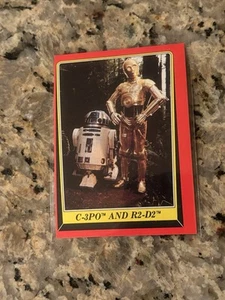 Tarjeta Star Wars Return of the Jedi C3po & R2-D2 # 8 Topps 1983 - Imagen 1 de 2
