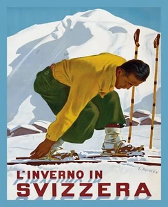 Decor POSTER.Office Home room Art Design.Svizzera.Switzerland.Ski resort.6904 - Picture 1 of 1