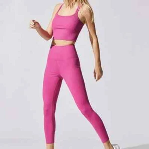 Legging acanalado de tiro alto Carbon38 talla pequeña "Magenta" - Imagen 1 de 8