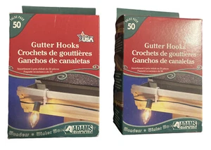 Adams Gutter Fence Deck Hooks Outdoor Christmas Summer Party Lights ~ 100 Clips - Picture 1 of 5