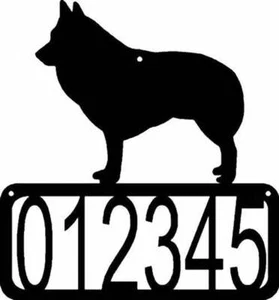 Letrero de dirección de casa para perros Schipperke - Hecho en EE. UU. - Imagen 1 de 1