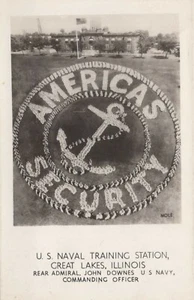 U. S. Naval Training Station - Great Lakes, Michigan - unposted RPPC - Picture 1 of 3