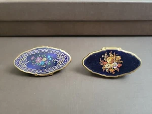 Lot Of 2 Stratton England Multicolor Floral Enamel Lipstick Holder STUNNING - Picture 1 of 6