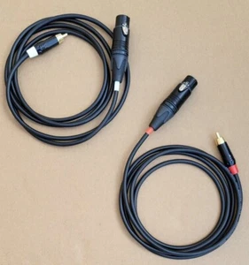 Par de micrófonos de audio Mogami 2552 Neutrik XLR dorados a RCA 2 cables 1-20 pies - Imagen 1 de 11