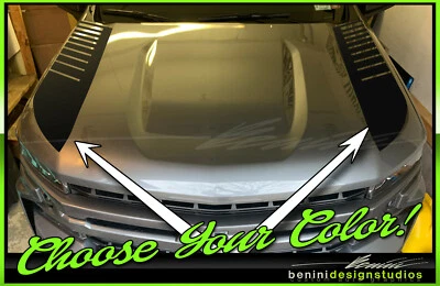 Hood Blackout Racing Stripes 5 para Chevy Silverado GMC 2019 2020 Foto 1 de 2