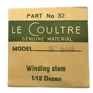 New Old Stock Genuine Jaeger-LeCoultre Cal 818 Winding Stem Watch Part #32 - Picture 1 of 1
