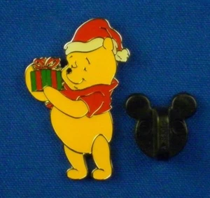 Winnie the Pooh Holding a Christmas Present 100 Acre Collection Pin # 3825 - Picture 1 of 4