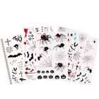 Halloween Stickers 5 Sheets Scary Skeleton Face Spider Bat Party Decor