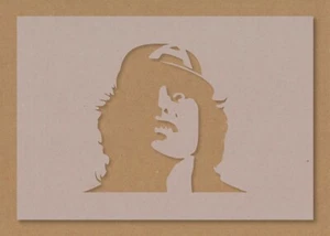 Plantilla Angus Young ACDC Celebridad Estrella de Rock Shabby Chic De Colección - Imagen 1 de 1