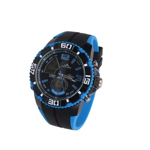 Water Resistant Men's Digital - Analog Rubber Band Watch Army Military - Picture 1 of 10