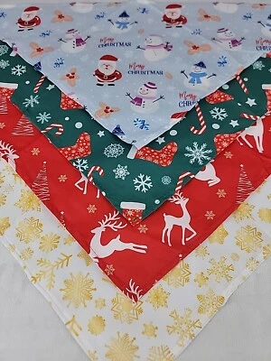Pañuelo de Navidad para Perro Flexible Decorativo Bufanda Babero Papá Noel Muñeco de Nieve Reno Árbol Foto 1 de 4