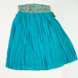 Lilly Pulitzer Jillie Chiffon Strapless Dress Women's 8 Silk Empire Mini NWT - Picture 1 of 13