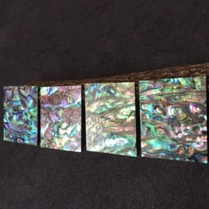 4X Natural Green Blue Inlay Material Abalone Shell Blank DIY Craft Decor 45x40mm - Picture 1 of 13