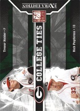 2009 Donruss Elite Extra Edition College Ties Green #19 T Holder/R Poythress