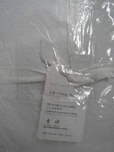 Pottery Barn Belgian Flax Linen Blackout Curtain, 100 x 84" White (1 Panel) New - Picture 1 of 5
