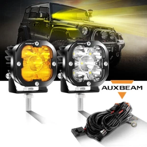 Auxbeam 3''LED Pod Lights Offroad Yellow Cube Driving Light Bar For FORD JEEP - Bild 1 von 12